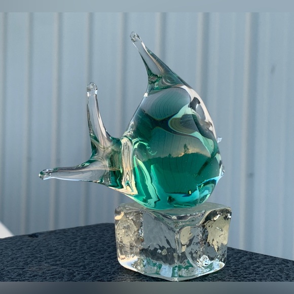 Vintage Authenticated Murano Arte Venezuela ICET Hand Blown Art Glass Angelfish - Picture 11 of 16